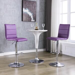 Barové stoličky 2 ks fialové umelá koža