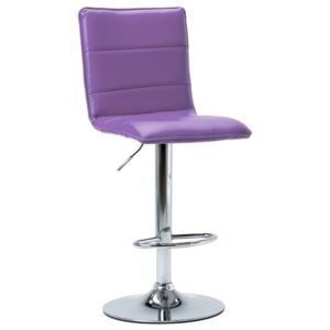 Barová stolička fialová umelá koža