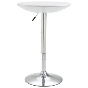 Barový stôl biely Ø60 cm ABS