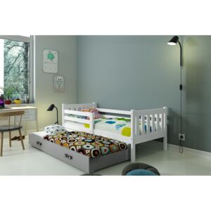 BMS Detská posteľ Carino s prístelkou Farba: biela / sivá