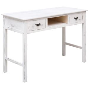 Konzolový stolík starožitný biely 110x45x76 cm drevený