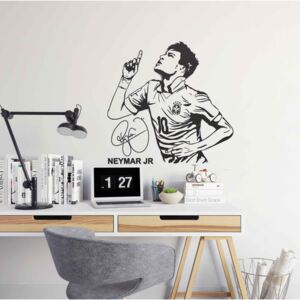 Nálepka na stenu GLIX - Neymar Čierna 90 x 70 cm