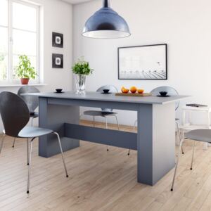 Jedálenský stôl sivý 180x90x76 cm drevotrieska