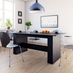 Jedálenský stôl čierny 180x90x76 cm drevotrieska