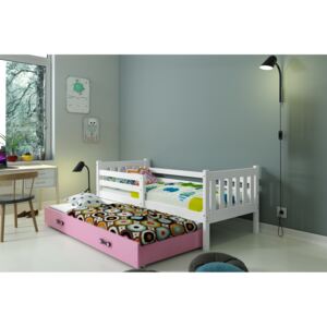 BMS Detská posteľ Carino s prístelkou Farba: biela / ružová