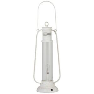 Lampáš biely kovový lampa LED sklenený 2ks set IBIZA LIFE