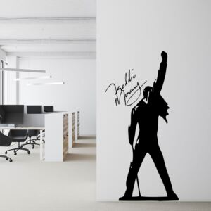 Nálepka na stenu GLIX - Freddie Mercury Čierna 30x15 cm