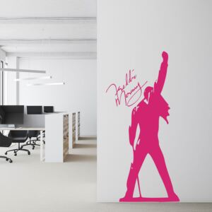 Nálepka na stenu GLIX - Freddie Mercury Růžová 30x15 cm