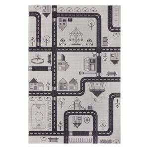 Sivý detský koberec Ragami City, 80 x 150 cm
