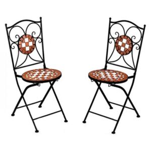 Stoličky s mozaikovým vzorom, 2 ks