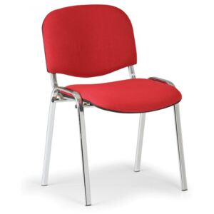 Konferenčná stolička VIVA chróm 3+1 ZADARMO, červená