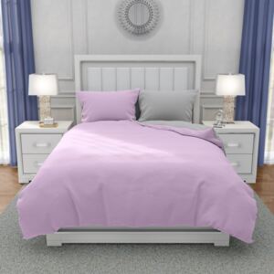 Home Elements Francúzské bavlnené obliečky, ružová + svetlo šedá, 220 x 200 cm + 2 x 70 x 90 cm