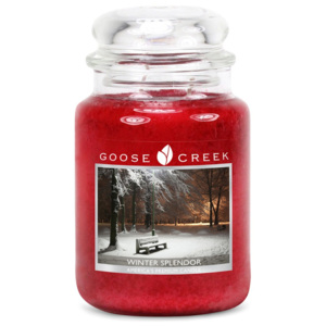 Vonná sviečka v sklenenej dóze Goose Creek Krásy Zimy, 150 hodín horenia