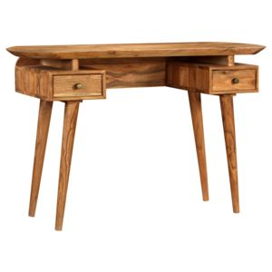 Písací stôl, masívne akáciové drevo, 120x50x77 cm