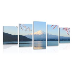 5-dielny obraz výhľad z jazera na Fuji