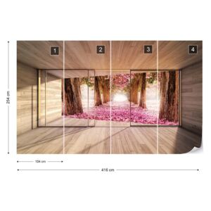 Fototapeta GLIX - Forest Blossom 3D Vliesová tapeta - 416x254 cm