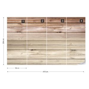 Fototapeta GLIX - Wood Plank Light Brown Vliesová tapeta - 416x254 cm