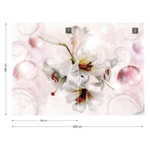 Fototapeta GLIX - Flowers 3D Bubbles + lepidlo ZADARMO Vliesová tapeta - 208x146 cm