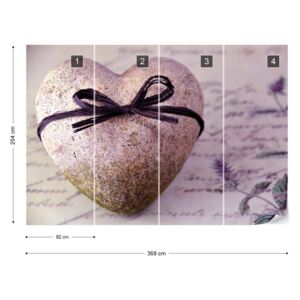 Fototapeta GLIX - Stone Heart Spa Vintage Chic + lepidlo ZADARMO Vliesová tapeta - 368x254 cm