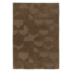 Hnedý koberec z vlny Flair Rugs Gigi, 120 × 170 cm