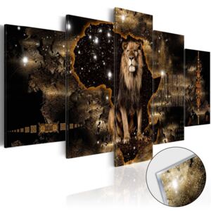 Obraz na skle Bimago - Golden Lion 200x100 cm