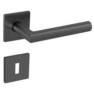 Dverové kovanie MP Favorit - HR 2002 5S (BS) - WC kľučka-kľučka s WC sadou/BS (čierná mat)