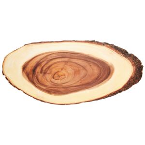 Rustikálna drevená servírovacia doska 55x26cm barva: hnědá, velikost: 55x26