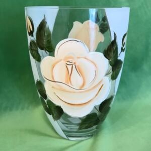 Darčeky.Online Maľovaná váza ruže ovál