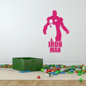 GLIX Avengers Iron Man - samolepka na stenu Růžová 60x35 cm
