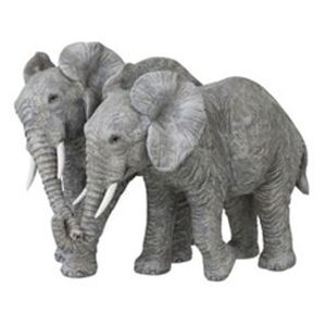 Slony šedé socha dekorácia 2ks set YELLOW MELLOW