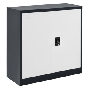 [en.casa] Kancelárska skrinka "Terni" ABOI-5603 tmavo sivá / biela na zámok