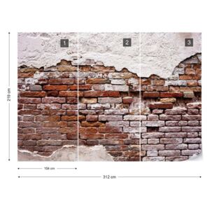 Fototapeta GLIX - Grunge Brick Wall 3 Vliesová tapeta - 312x219 cm
