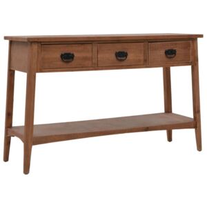 Konzolový stolík z jedľového dreva 126x40x77,5 cm hnedý