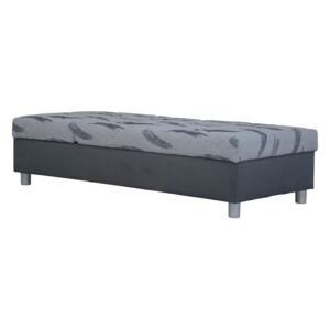 BLANÁŘ Inez 90 čalúnená jednolôžková posteľ (váľanda) s matracom tmavosivá / vzor
