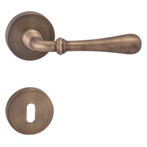 Dverové kovanie MP Carina 2-R (OGS) - BB kľučka-kľučka otvor pre obyčajný kľúč/OGS (bronz česaný mat)
