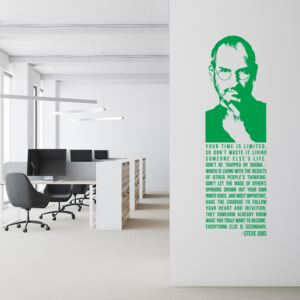 GLIX Steve Jobs - samolepka na zeď Svetlo zelená 30 x 100 cm