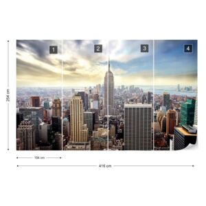 Fototapeta GLIX - New York City Skyline 5 Vliesová tapeta - 416x254 cm