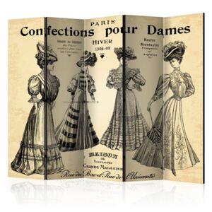 Paraván Confections pour Dames Dekorhome 225x172 cm (5-dielny)