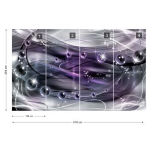 Fototapeta GLIX - 3D Purple 2 Vliesová tapeta - 416x254 cm