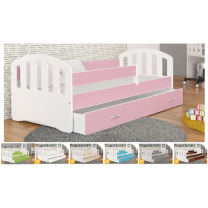 Šťastie biela Color detská posteľ 180x80