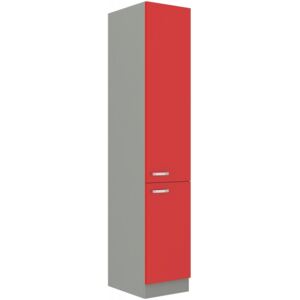 Vysoká skriňa do kuchyne 40x210 cm 04 - HULK - Červená lesklá