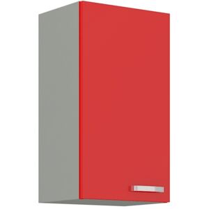 Horná závesná skrinka do kuchyne 40 x 72 cm 04 - HULK - Červená lesklá
