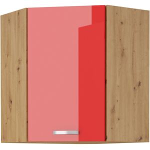 Rohová kuchynská skrinka horná výška 72 cm 27 - MYSTIC - Červená lesklá