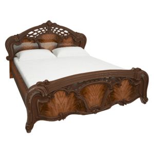 Manželská posteľ OLIMPIA + rošt + matrac COMFORT, 160x200, orech