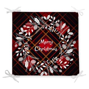 Vianočný sedák s prímesou bavlny Minimalist Cushion Covers Xmas Wreath, 42 x 42 cm