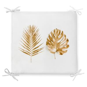 Sedák s prímesou bavlny Minimalist Cushion Covers Golden Leaves, 42 x 42 cm