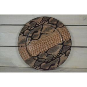 Umelá tácka s hadím vzorom (p. 25 cm) veľkosť