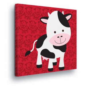 GLIX Obraz na plátne - Cartoon Cow 80x80 cm