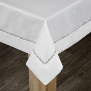 Biely obrus na stôl LIVIA 140x180 cm