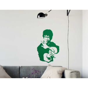 GLIX Bruce Lee - samolepka na zeď Svetlo zelená 60 x 90 cm